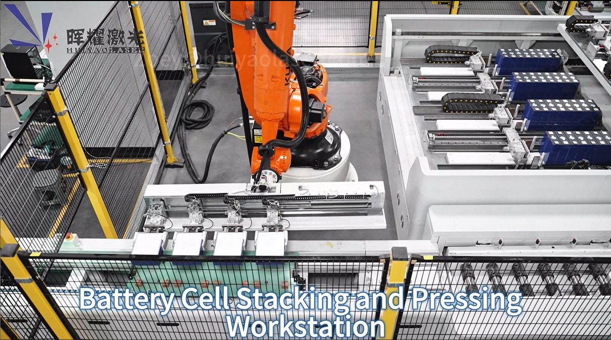 **How Battery Cell Robotic Arm Stacking Enhances Battery Module Pack Production**