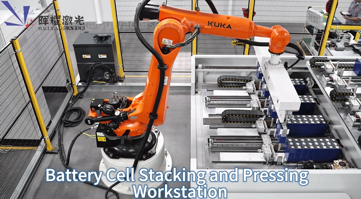 **How Battery Cell Robotic Arm Stacking Enhances Battery Module Pack Production**