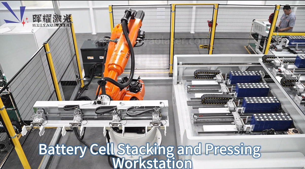 **How Battery Cell Robotic Arm Stacking Enhances Battery Module Pack Production**