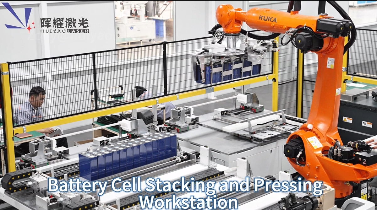 **How Battery Cell Robotic Arm Stacking Enhances Battery Module Pack Production**